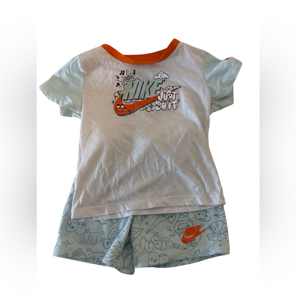 Nike Kids' White and Orange T-Shirt